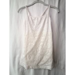 Flexees by Maidenform Coquette balletcore White Lace Shaping Cami - size large